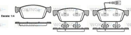 Колодки тормозные дисковые VW T5 T6 / перед (P15403.01) WOKING P1540301