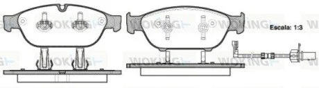 Колодки тормозные дисковые Audi A6 A7 13>18 A8 11>18 / перед (P15413.02) WOKING P1541302