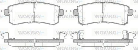 Колодки тормозные дисковые задние Infiniti Qx56 5.6 10-,Nissan Patrol vi 5.6 10- WOKING P1547302