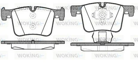 Колодки тормозные дисковые передние Bmw 1 2.0 10-,Bmw 1 2.0 11-,Bmw 2 2.0 13- (P WOKING P1557300