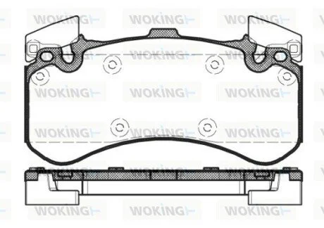 Колодки тормозные диск. перед. (Remsa) Audi A4 A5 A6 A7 A8 17> WOKING P1563300