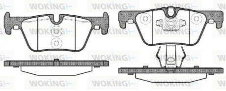 Колодки тормозные дисковые BMW 3F30 1F20 / задн WOKING P15763.00