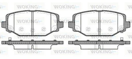 Колодки тормозные дисковые Dodge Journey 08>12 / задн (P15833.04) WOKING P1583304