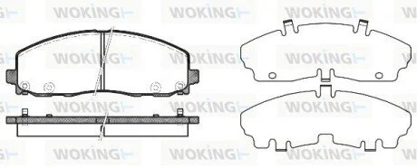 Колодки тормозные WOKING P1584304