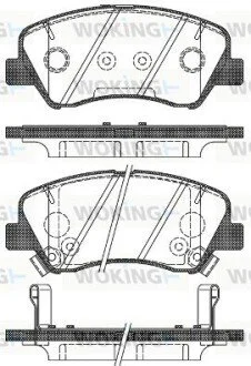 Колодки тормозные дисковые передние Hyundai I20 1.1 14-,Hyundai I20 1.2 14- (P15 WOKING P1588302