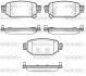Колодки тормозные дисковые Mazda 3 1,5d 16&gt;19 / задн (P16313.02) WOKING P1631302 (фото 1)