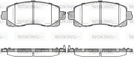 Колодки гальмівні WOKING P16413.04 (фото 1)