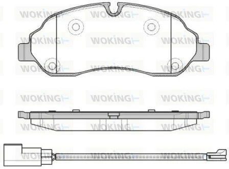 Гальмівні колодки перед. Ford Transit 13- (Bosch) WOKING P17023.02