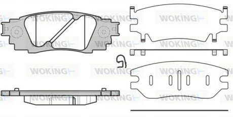 Колодки тормозные дисковые задние Lexus Rx (agl2_, ggl2_) 3.5 15- (P17363.10) WO WOKING P1736310