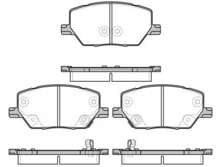 Колодки тормозные дисковые передние Jeep Renegade 1.4 14-,Jeep Renegade 1.6 14- WOKING P1740302 (фото 1)