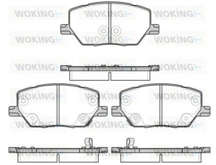 Гальмівні колодки перед. Fiat 500X / Jeep Renegade1.4-2.0 14- WOKING P1740302