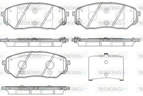 Колодки гальмівні диск. перед. (Remsa) Kia Sorento III 15> (P17613.02) WOKING P1761302