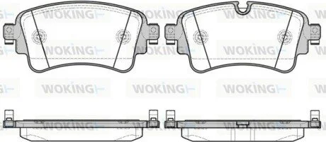 Колодки тормозные дисковые задние Audi Q7 3.0 15- (P17693.08) WOKING P1769308