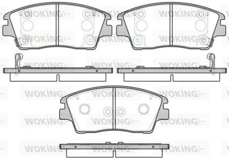 Колодки тормозные диск. перед. WOKING P17763.02