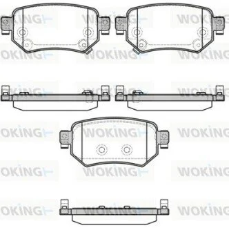 Гальмівні колодки задні Mazda 6 2.0-2.5 12- WOKING P1782302