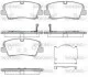 Колодки гальмівні диск. задн. (вир-во Remsa) Hyundai H350 2.5d (15-) (P17873.00) WOKING P1787300