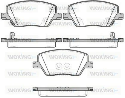 Колодки тормозные дисковые Fiat Tipo 15> / перед WOKING P17953.02
