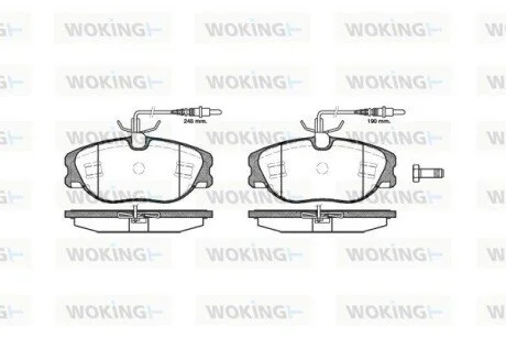 Колодки тормозные WOKING P2053.44