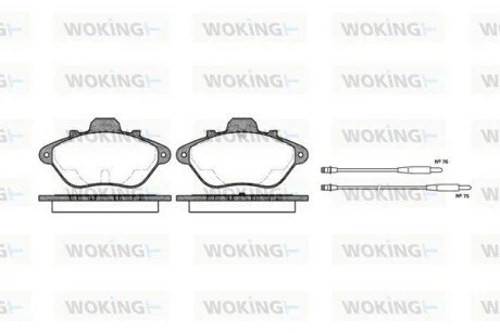 Гальмівні колодки WOKING P210314