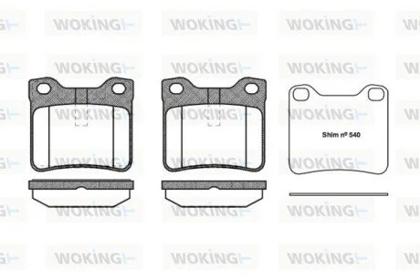 Гальмівні колодки WOKING P221310