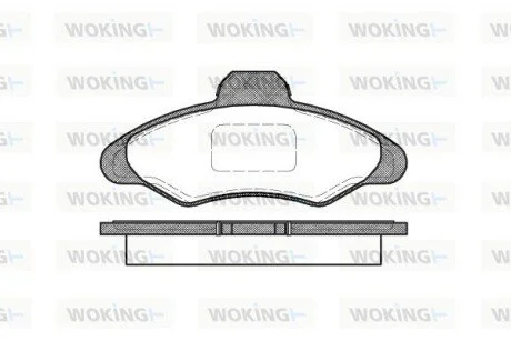 Гальмівні колодки перед. Escort/Orion (90-01) WOKING P2313.00