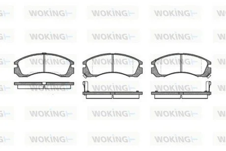 Колодки тормозные дисковые передние Citroen C-crosser 2.0 07-,Citroen C-crosser WOKING P254302