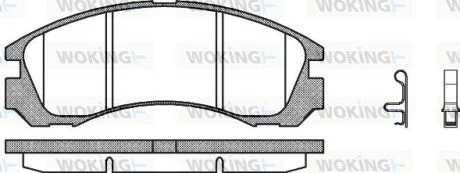 Гальмівні колодки WOKING P254332