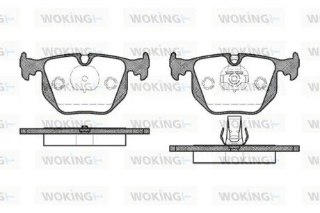 Колодки тормозные дисковые BMW X5e53 X3e83 3e46 7e38 / задн WOKING P2813.20