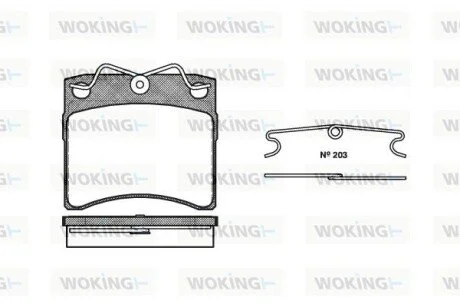 Гальмівні колодки перед. Transporter (96-03) WOKING P2853.00