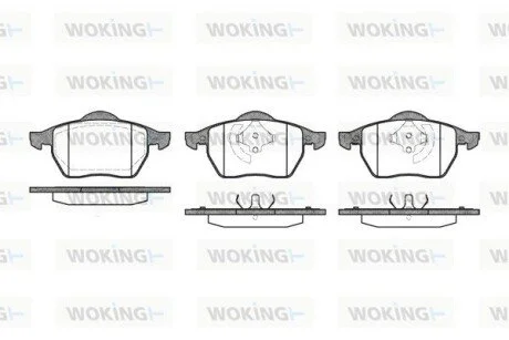 Гальмівні колодки передні A3/Golf/Passat 1.4-2.9 94-10 (ATE) WOKING P2903.20