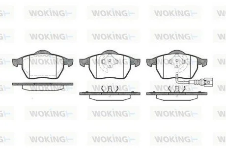 Колодки тормозные дисковые передние Seat Ibiza iv 1.8 02-09,Seat Ibiza iv 1.9 02 WOKING P290341