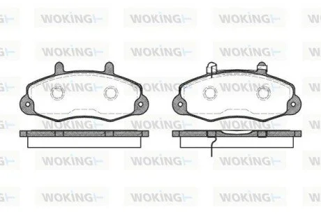 Колодки гальмівні WOKING P2913.02