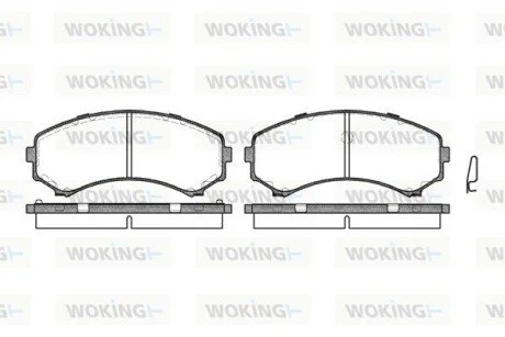 Колодки тормозные дисковые передние Mitsubishi Grandis 2.0 03-,Mitsubishi Grandi WOKING P296300