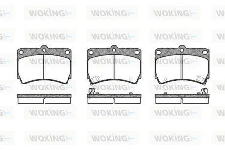 Гальмівні колодки перед. 323/Rio (90-05) WOKING P3123.12