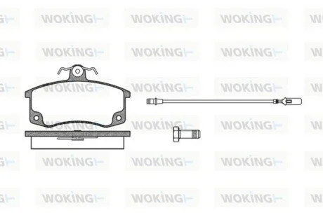 Колодки гальмівні 2108 перед (Remsa) (к-т 4шт) WOKING P321302