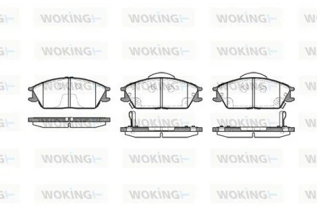 Колодки тормозные диск. перед. WOKING P3243.22