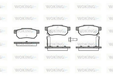 Колодки тормозные WOKING P3333.02