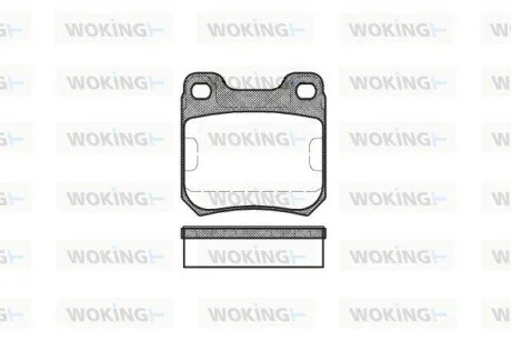 Гальмівні колодки зад. Opel Omega/SAAB 9-5 2.0-3.0 87-03 WOKING P3393.40