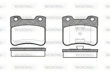 Гальмівні колодки WOKING P347310
