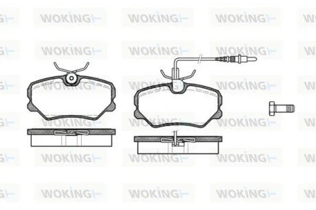 Гальмівні колодки перед. 405 (92-99) WOKING P3623.02