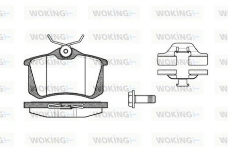 Гальмівні колодки WOKING P363303