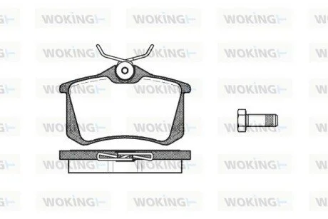 Колодки тормозные дисковые задние Nissan Micra cc iii 1.4 05-,Nissan Micra cc ii WOKING P363310