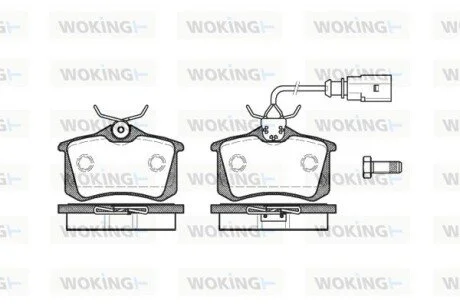 Колодки тормозные дисковые задние Ford Mondeo iii 3.0 00-07,Vw Polo 1.2 01-12 (P WOKING P363351
