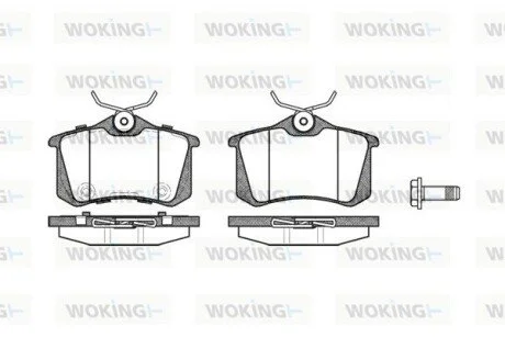 Колодки тормозные дисковые VAG Golf V VI / Golf Plus V / Renault Megane II III S WOKING P3633.74