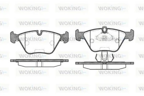 Колодки тормозные WOKING P3703.25
