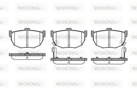 Колодки тормозные диск. задн. WOKING P3943.32