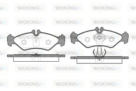 Гальмівні колодки зад. Sprinter 208-216 96-06 (ATE) WOKING P4793.00
