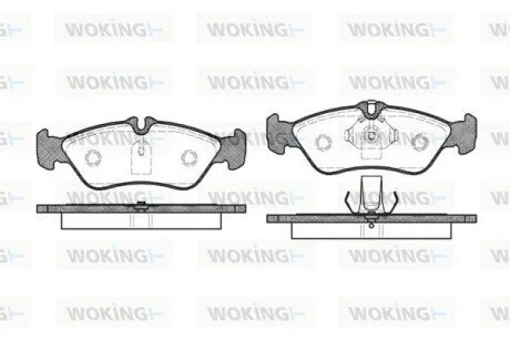 Колодки тормозные дисковые MB Sprinter I 96>06 / VW LT 28-46 II 96>06 / задн (P4 WOKING P4803.00
