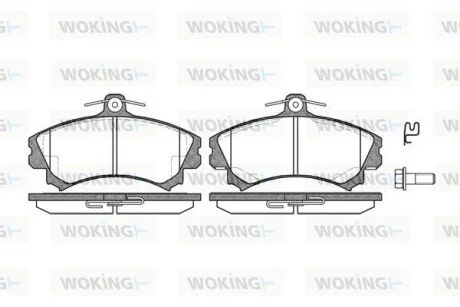 Гальмівні колодки перед. Mitsubishi Colt/Volvo S40/V40 1.1-2.0 i/TD 95- (TRW) WOKING P490302