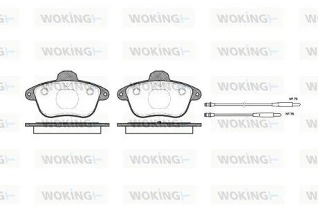 Гальмівні колодки WOKING P501314